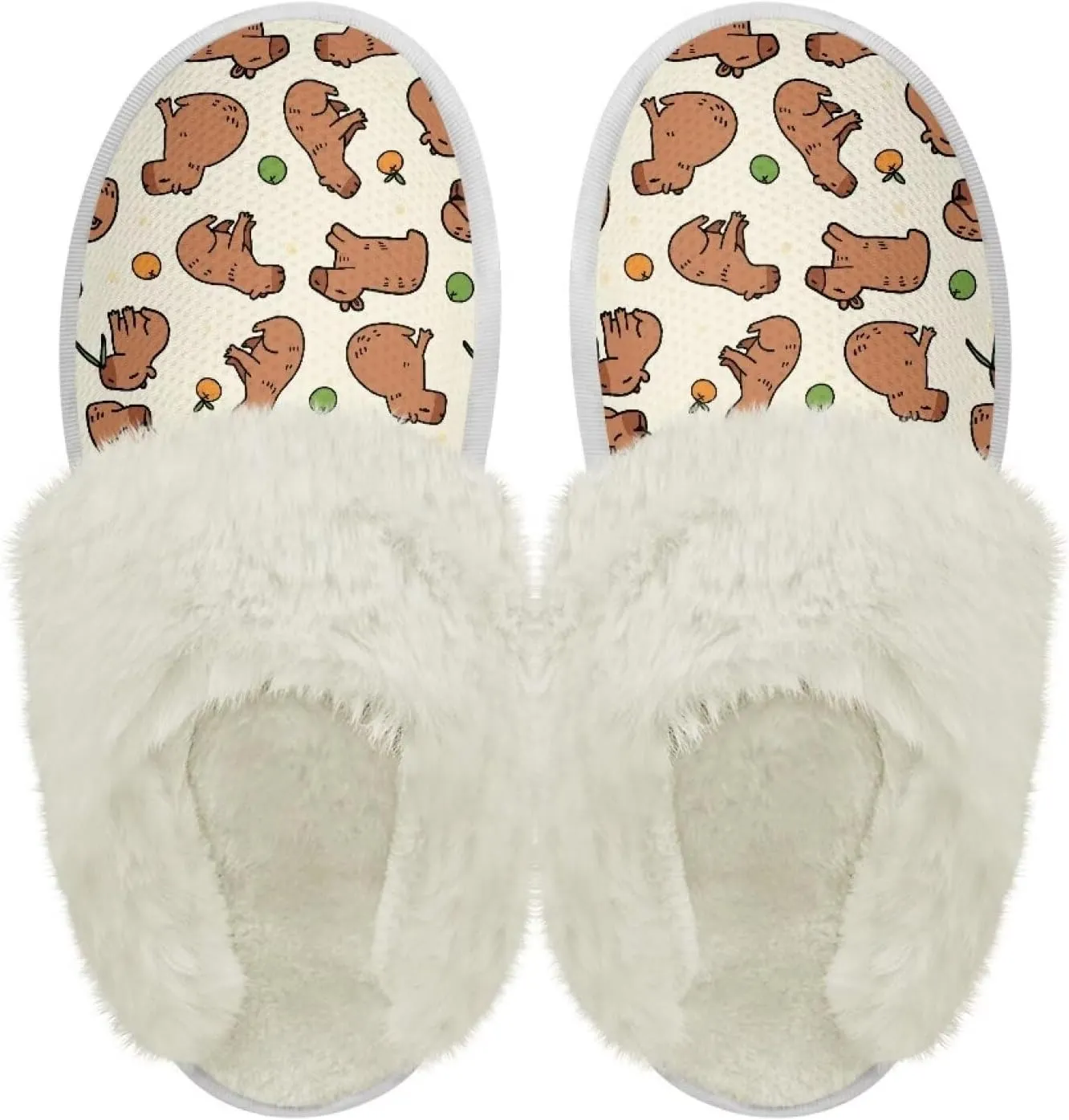 Binienty Women Fuzzy Slippers Slip On Slippers for Men Ladies Casual Winter Shoes Indoor