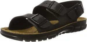 BIRKENSTOCK Men's Ankle Strap Professional Shoe Soft Bed (Birko Flor) Kano Black Size 12 UK, 39 EU
