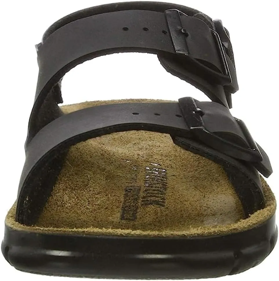 BIRKENSTOCK Men's Ankle Strap Professional Shoe Soft Bed (Birko Flor) Kano Black Size 12 UK, 39 EU