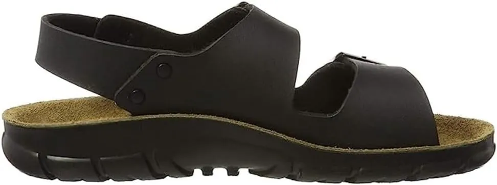 BIRKENSTOCK Men's Ankle Strap Professional Shoe Soft Bed (Birko Flor) Kano Black Size 12 UK, 39 EU