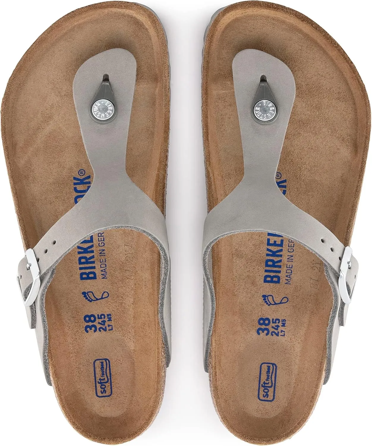 Birkenstock Women's Soft Footbed Gizeh SFB Dove Gray Nb R