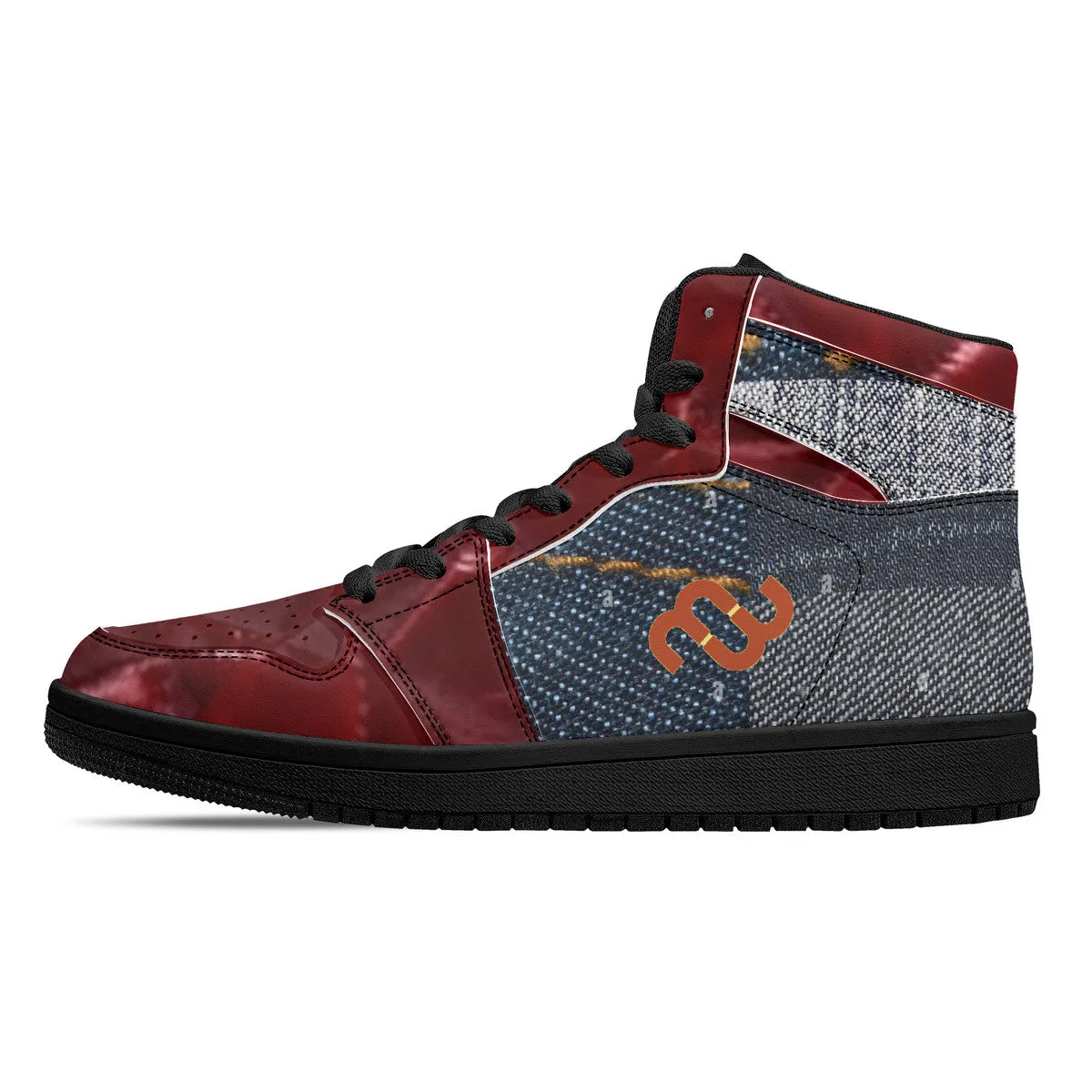 Black D16 Money denim High-Top 5G-enabled Burgundy Sneakers Bushae Leather Synthetic Great savings Bottom -