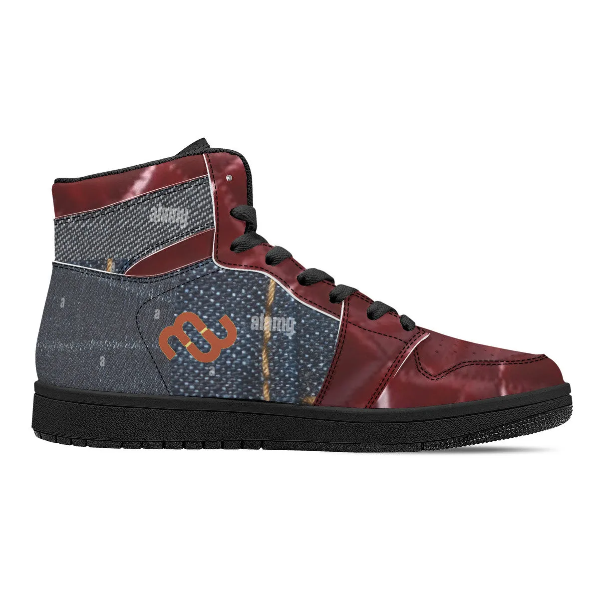 Black D16 Money denim High-Top 5G-enabled Burgundy Sneakers Bushae Leather Synthetic Great savings Bottom -