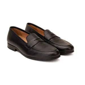 Black Milled Soft Penny Slipon