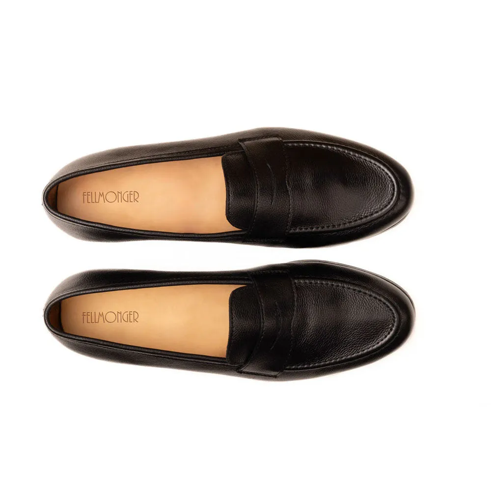 Black Milled Soft Penny Slipon