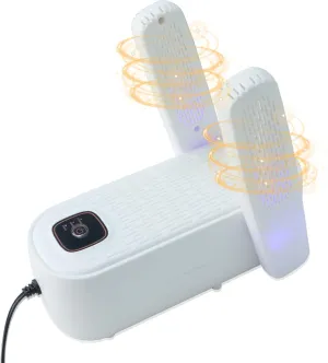 Boot Dryer Shoe Dryer, Glove Dryer and Boot Warmer Heat Blower, with Intelligent Timer(30-60-120min) for Work Boot Ski Sneaker 90° Bendable Adjustable(White)