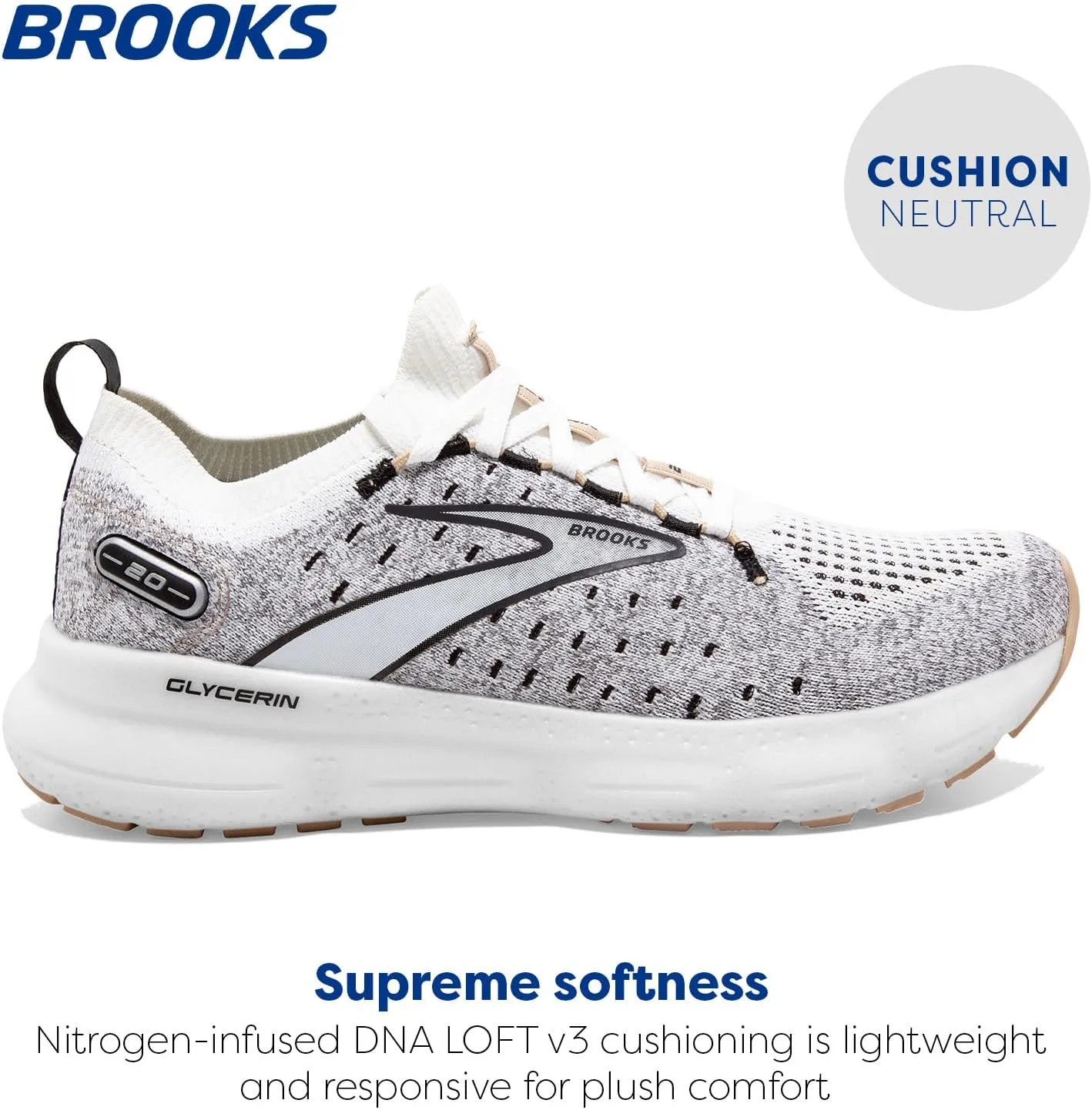 Brooks Women’s Glycerin StealthFit 20 Neutral Running Shoe