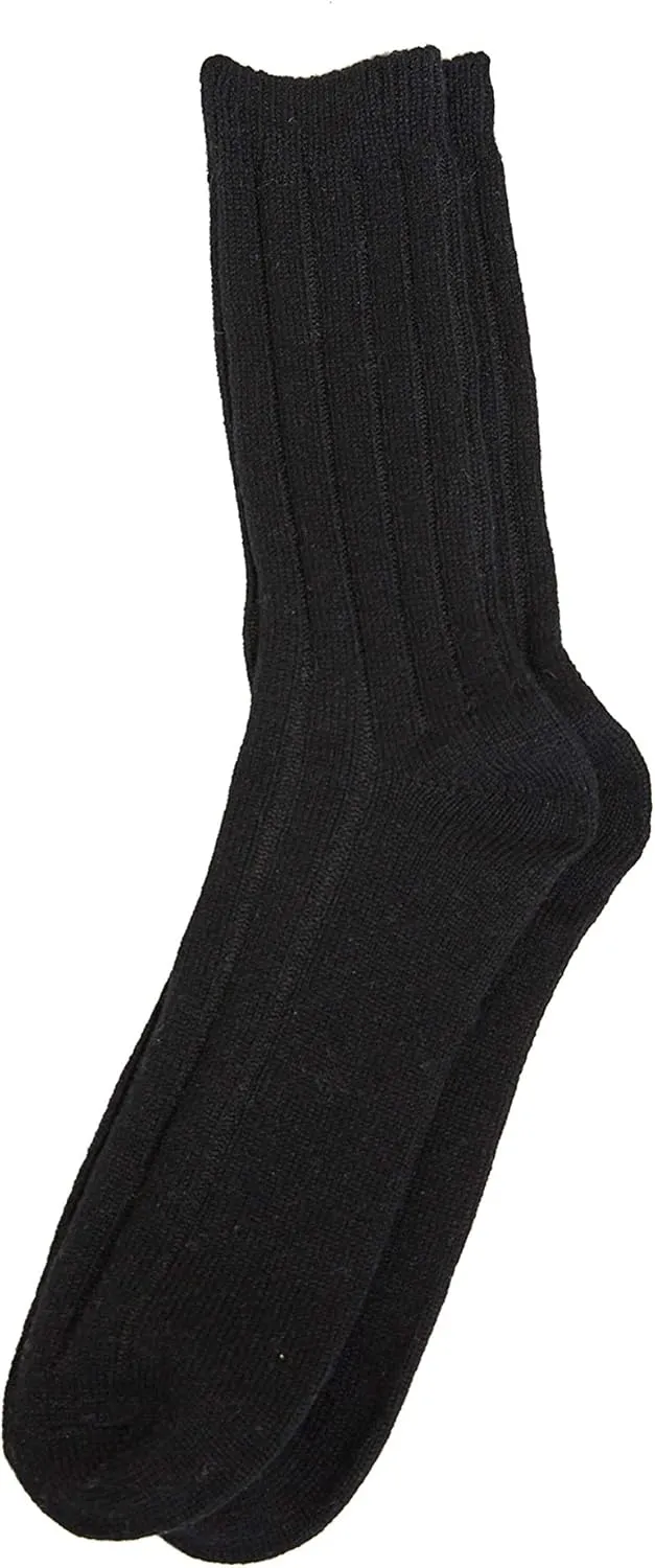 Cashmeren Unisex Soft Sleep Socks 100% Pure Cashmere Ribbed Knit Winter Accessories