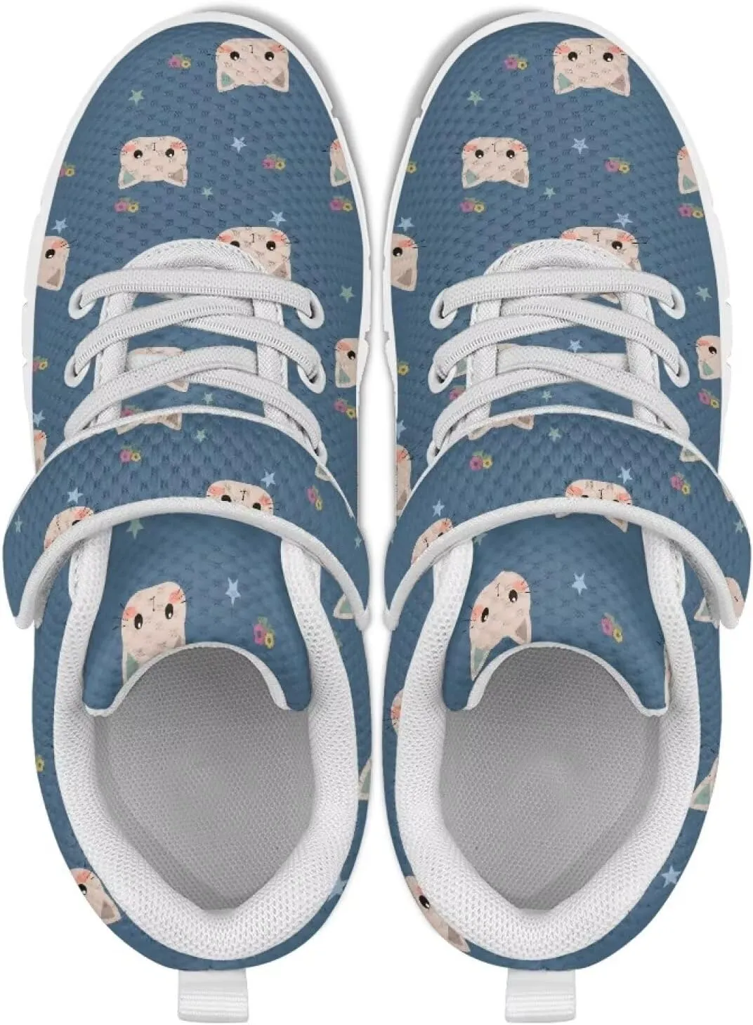 Casual House Shoes Lightweight Anti-Skid Sneakers Boys Girls Breathable Single Buckle Mesh Shoes for Athletic US 11-15 White Sole