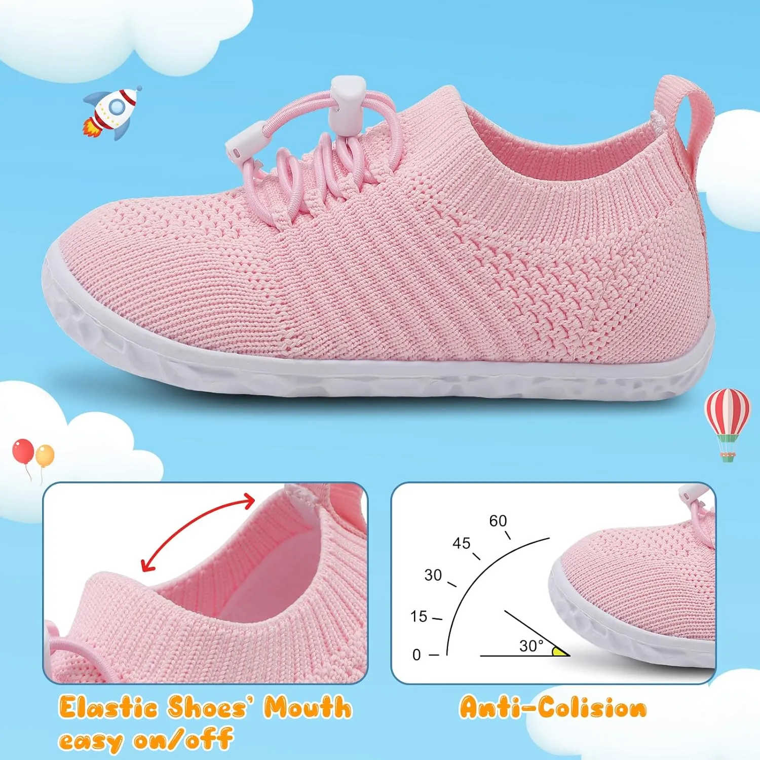 Centipede Demon Toddler Shoes for Boys Girls Baby Kids Slip on Walking Shoe Breathable Sock Shoes Lightweight Soft Sneakers