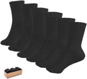 CHAO RAN Wool Cashmere Socks for Men Winter Warm Male Socks Thick Soft Dress Crew Socks 3 Pairs