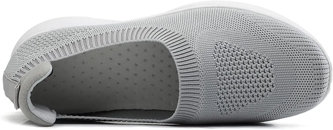ChicWind Women's Mesh Walking Loafer Shoes Slip on Sock Sneakers Easy Nurse Flat Work Shoes