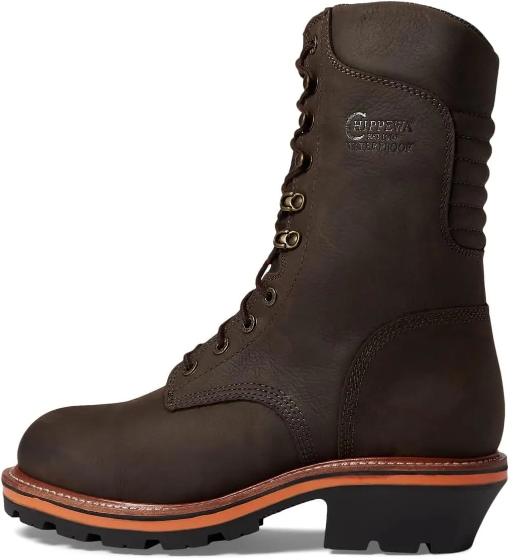 Chippewa Men's Thunderstruck 10" Waterproof Insulated Logger Work Boot Soft - Th1032
