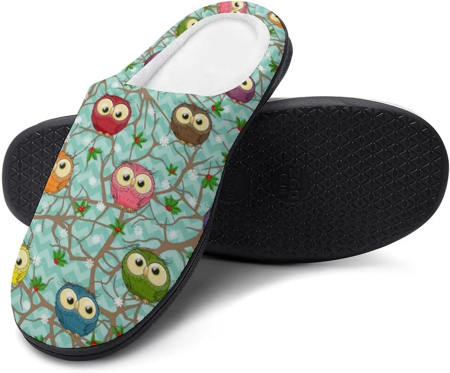 Christmas Clog Slippers Ladies Non-Slip Warm House Slippers Womens Cotton Slipper Bedroom Slip-On Shoes Indoor Outdoor