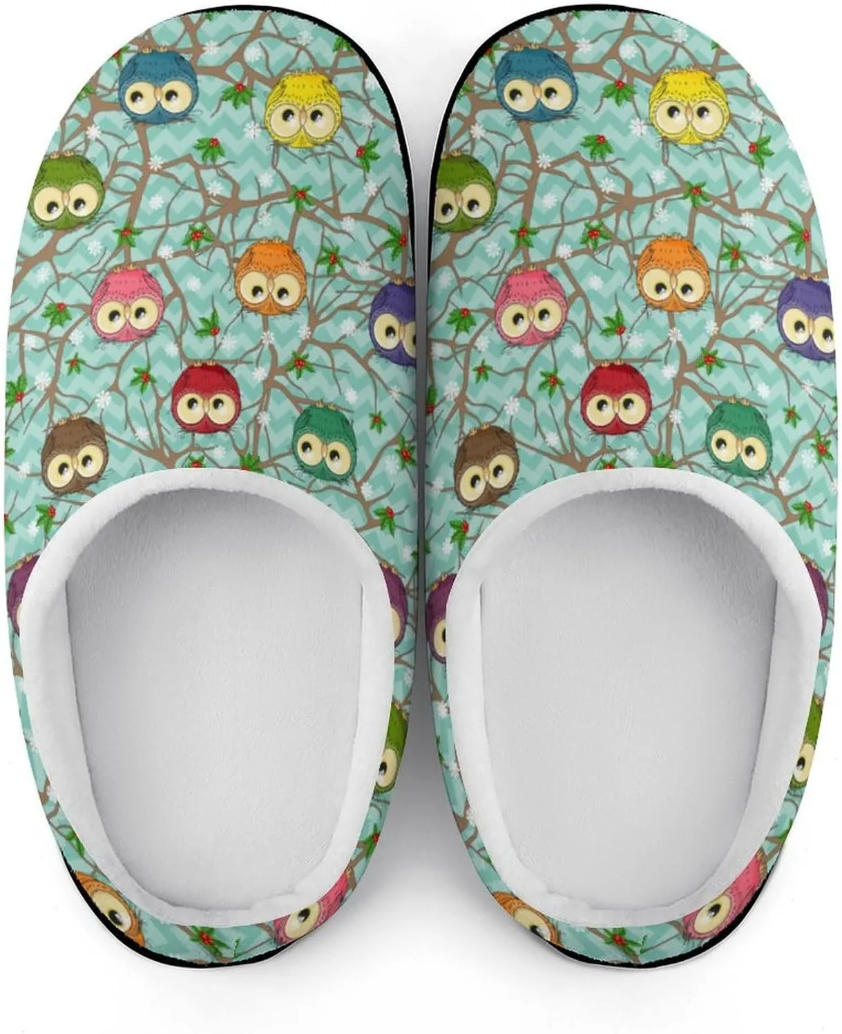 Christmas Clog Slippers Ladies Non-Slip Warm House Slippers Womens Cotton Slipper Bedroom Slip-On Shoes Indoor Outdoor