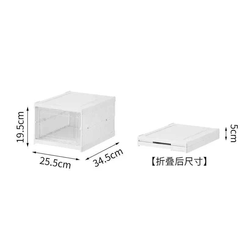 Collapsible Shoe Box Dustproof Organizer-No Assembly Required-Versatile Sneaker Storage Solution-Perfect for Home Organization