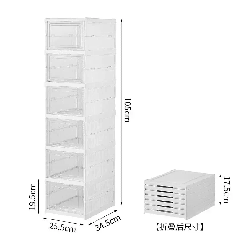Collapsible Shoe Box Dustproof Organizer-No Assembly Required-Versatile Sneaker Storage Solution-Perfect for Home Organization