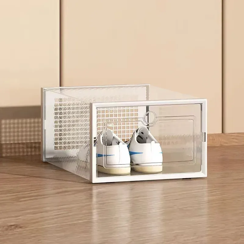 Collapsible Shoe Box Dustproof Organizer-No Assembly Required-Versatile Sneaker Storage Solution-Perfect for Home Organization