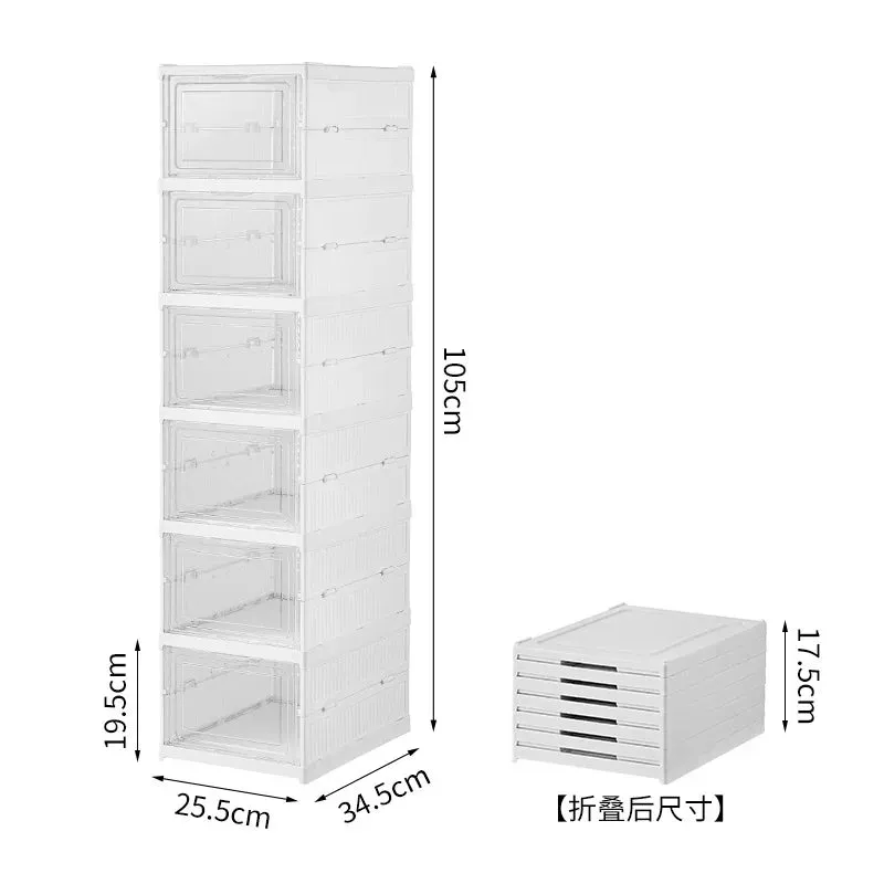 Collapsible Shoe Box Dustproof Organizer-No Assembly Required-Versatile Sneaker Storage Solution-Perfect for Home Organization
