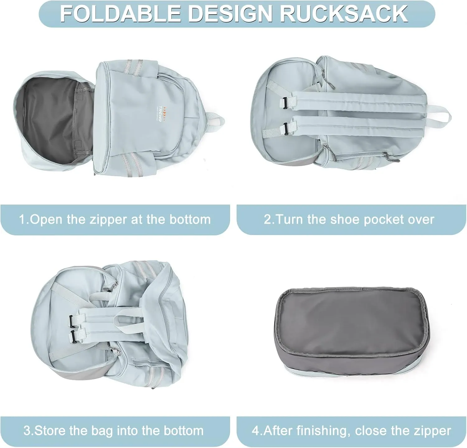 Coofay Small Gym Bag for Women - Waterproof, Lightweight, Sports Backpack with Shoe Compartment