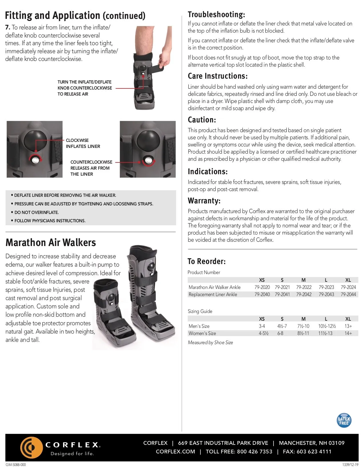 Corflex Marathon Air Walker Boot - Ankle