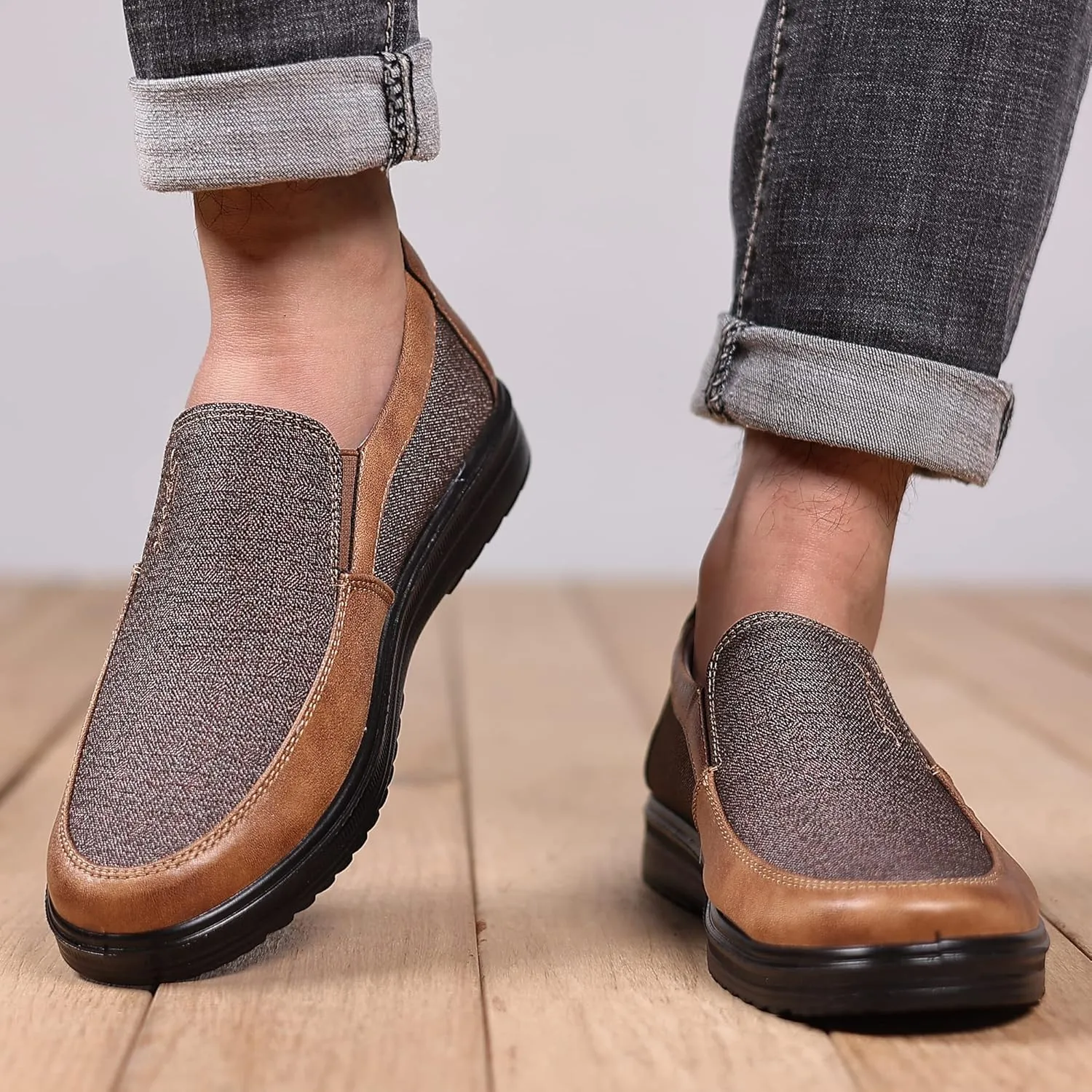 COSIDRAM Mens Loafer Casual Shoes Comfort Lightweight Driving Travel Walking Shoes for Adult Male