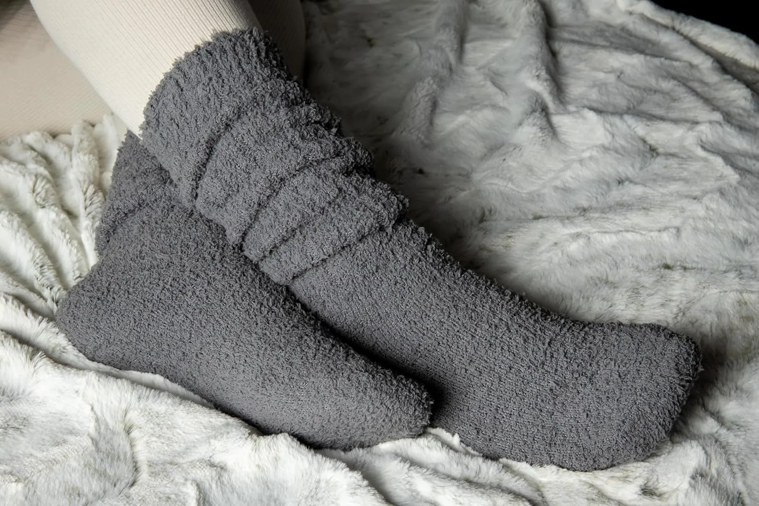 CozyTouch Soft Warm Fuzzy Slouchy Fluffy Comfortable Durable Cozy Cabin Lounge Socks for Women