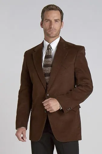 Cripple Creek Mens Lubbock Corduroy Chestnut 100% Cotton Sport Coat 48 S