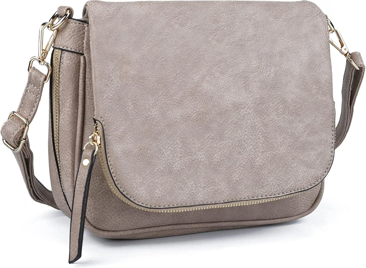 Crossbody Bags for Women Small Pu Leather Over the Shoulder Purses and Flap Cross Body Handbags with Multi Pockets