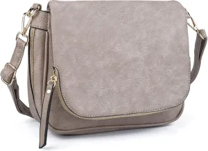 Crossbody Bags for Women Small Pu Leather Over the Shoulder Purses and Flap Cross Body Handbags with Multi Pockets