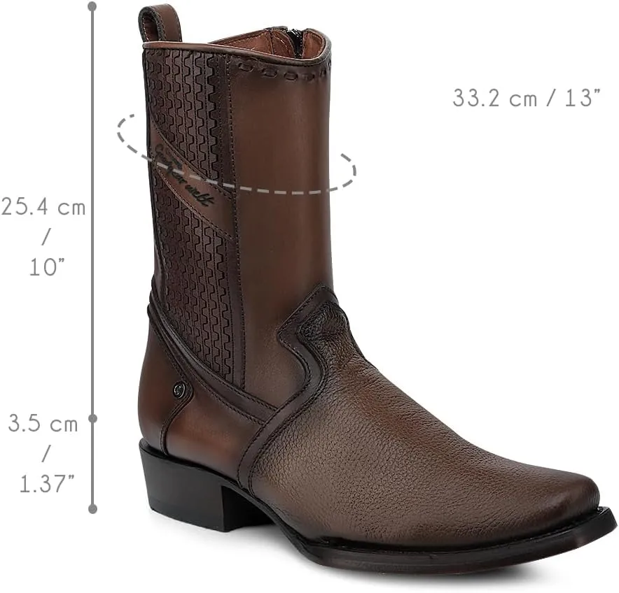 Cuadra Men's Leather Western Boots Honey Brown 1J3FRS