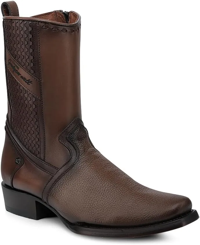 Cuadra Men's Leather Western Boots Honey Brown 1J3FRS