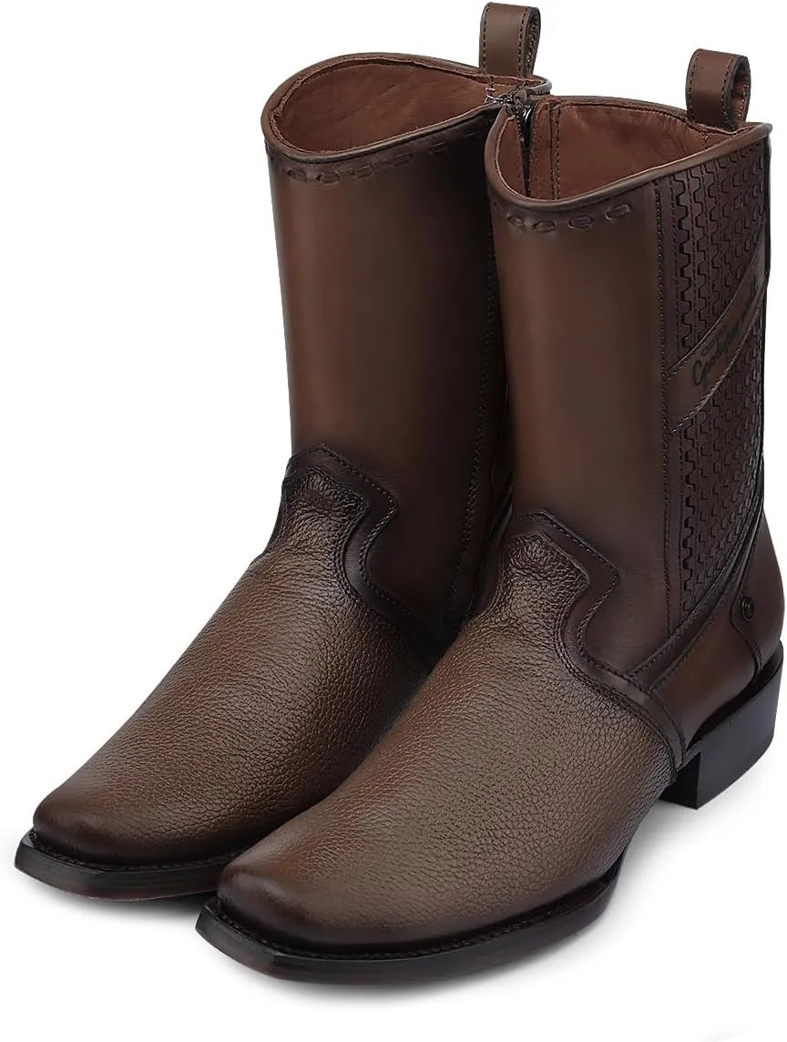 Cuadra Men's Leather Western Boots Honey Brown 1J3FRS