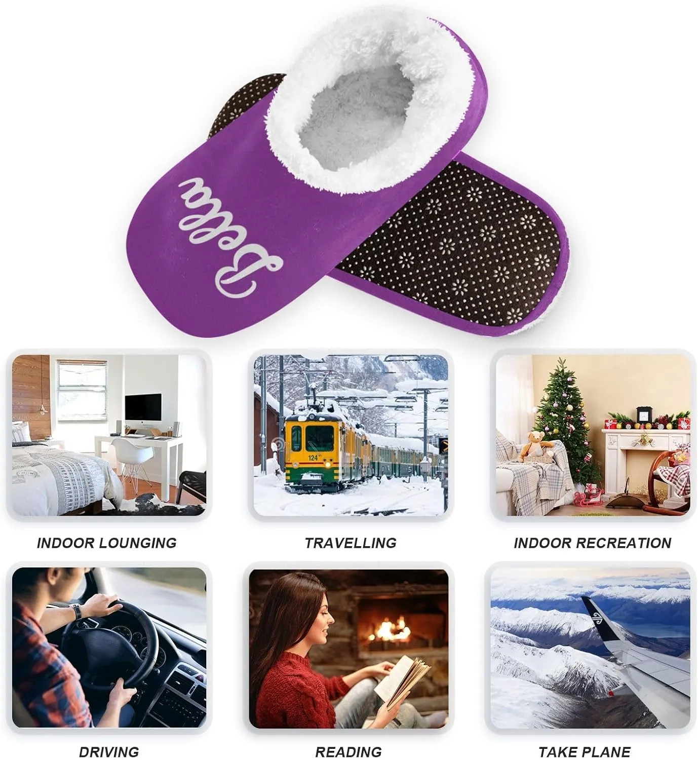 Custom House Slippers for Women Men Personalized Non-Slip Soft Sole Slippers
