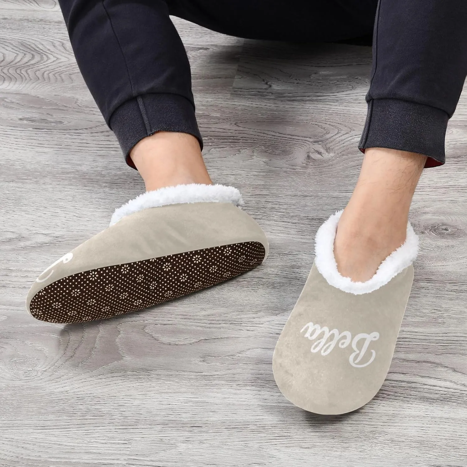 Custom House Slippers for Women Men Personalized Non-Slip Soft Sole Slippers