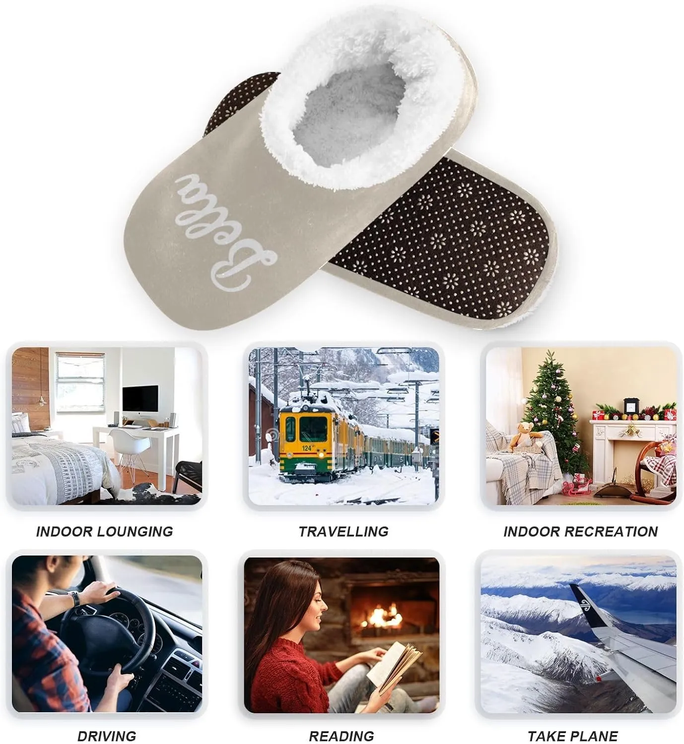 Custom House Slippers for Women Men Personalized Non-Slip Soft Sole Slippers
