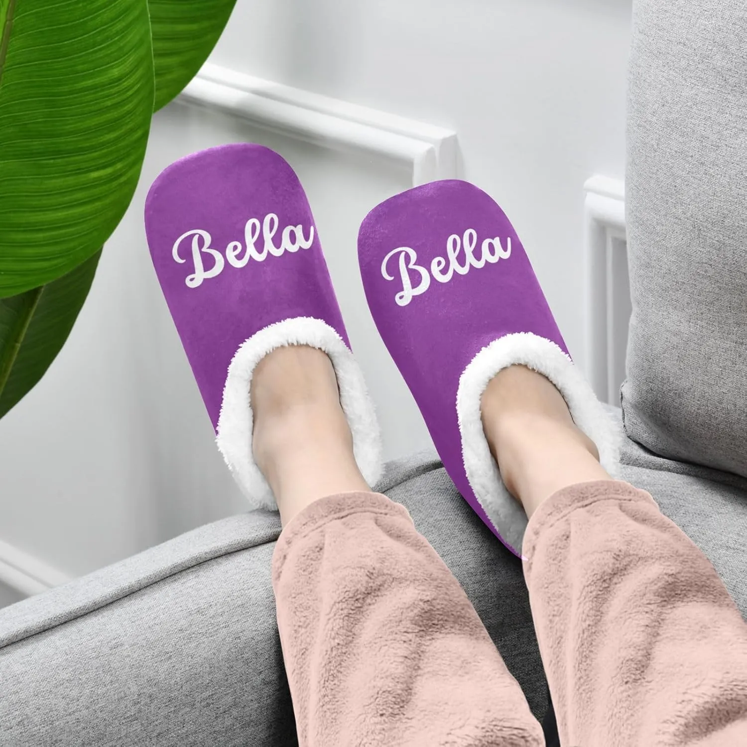 Custom House Slippers for Women Men Personalized Non-Slip Soft Sole Slippers