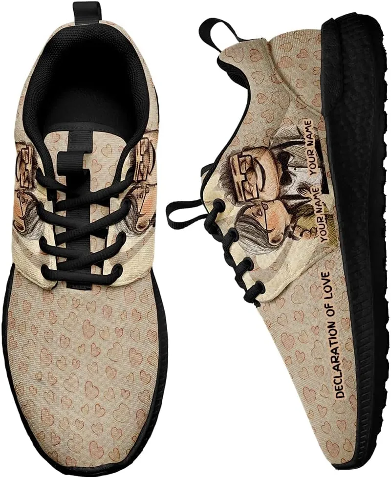 Custom Sneaker with Name,Picture, Comfortable Non-Slip Shoes Personalized Valentines Day for Him Her Couple