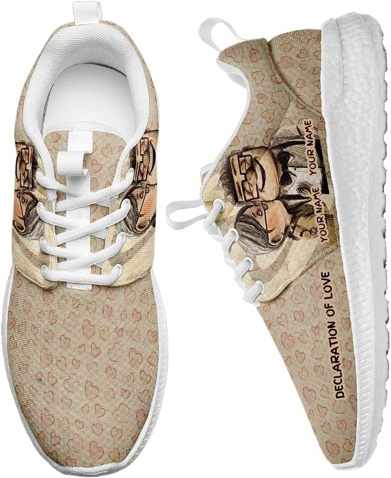 Custom Sneaker with Name,Picture, Comfortable Non-Slip Shoes Personalized Valentines Day for Him Her Couple