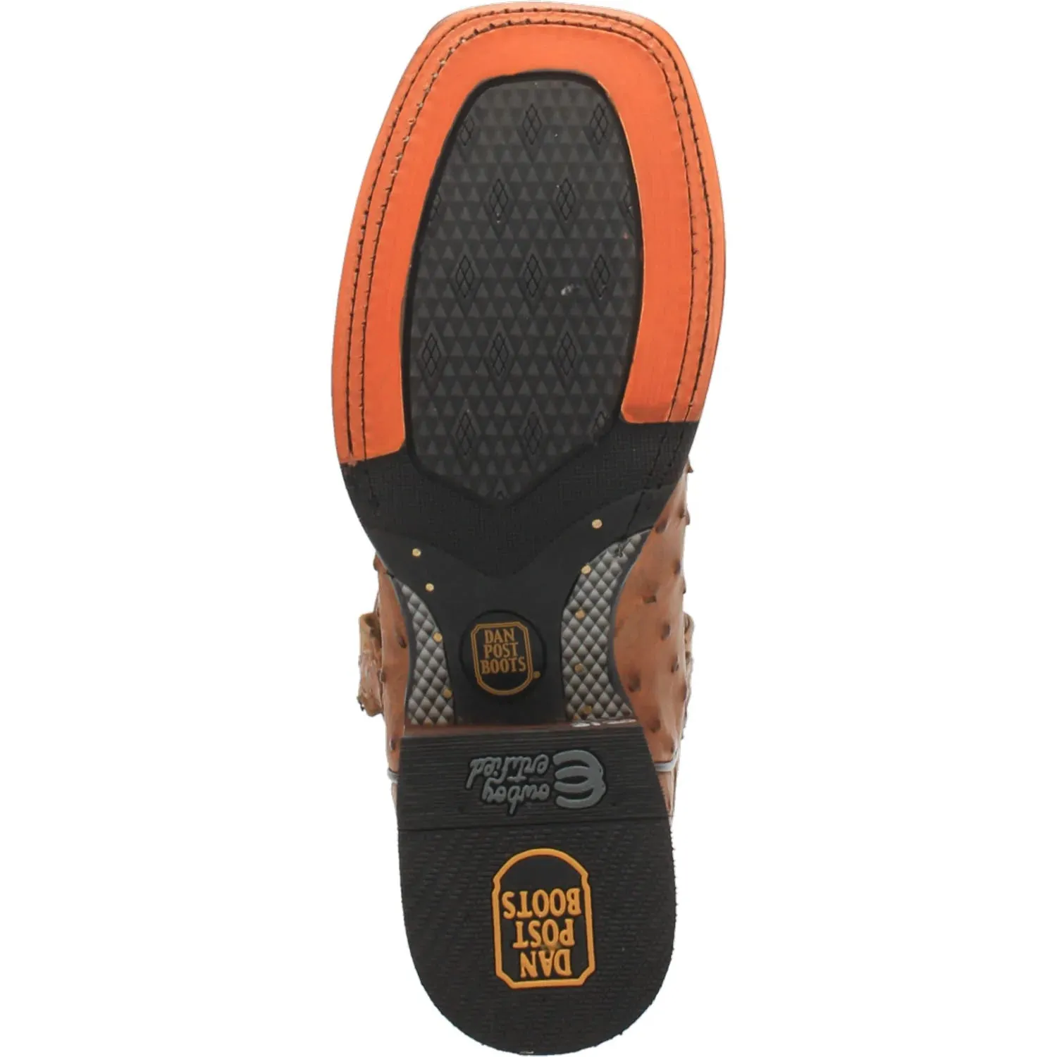 DAN POST ALAMOSA FULL QUILL OSTRICH BOOT - BAY APACHE