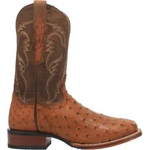 DAN POST ALAMOSA FULL QUILL OSTRICH BOOT - BAY APACHE