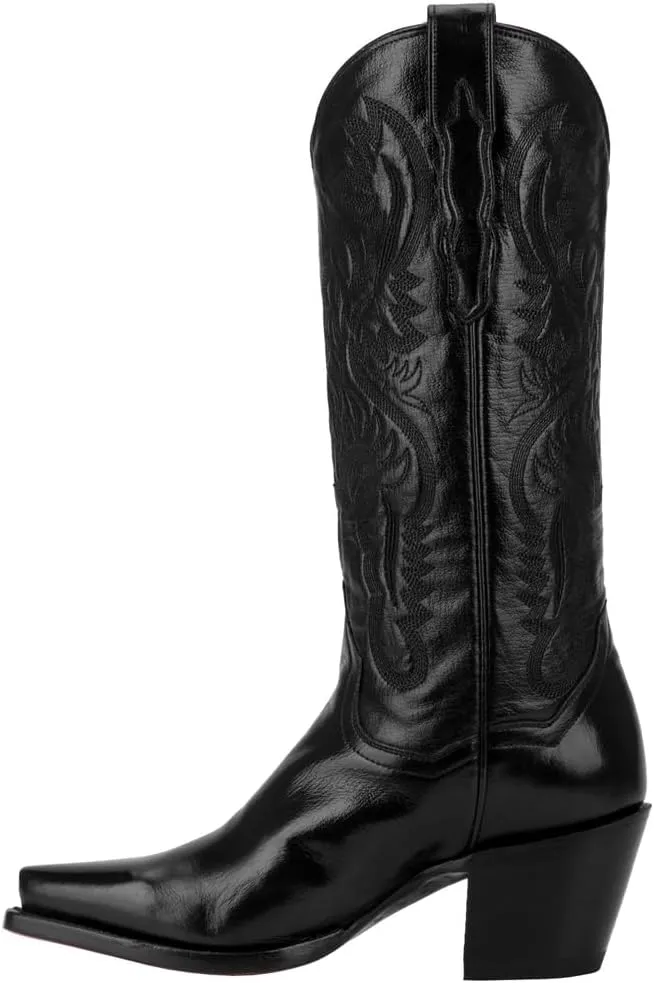 Dan Post Mens Renegade Distressed Embroidered Snip Toe Pull On Dress Boots Mid Calf - Brown