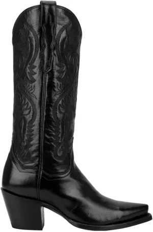 Dan Post Mens Renegade Distressed Embroidered Snip Toe Pull On Dress Boots Mid Calf - Brown