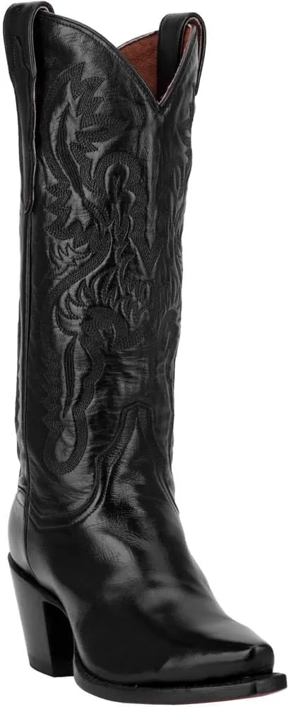Dan Post Mens Renegade Distressed Embroidered Snip Toe Pull On Dress Boots Mid Calf - Brown
