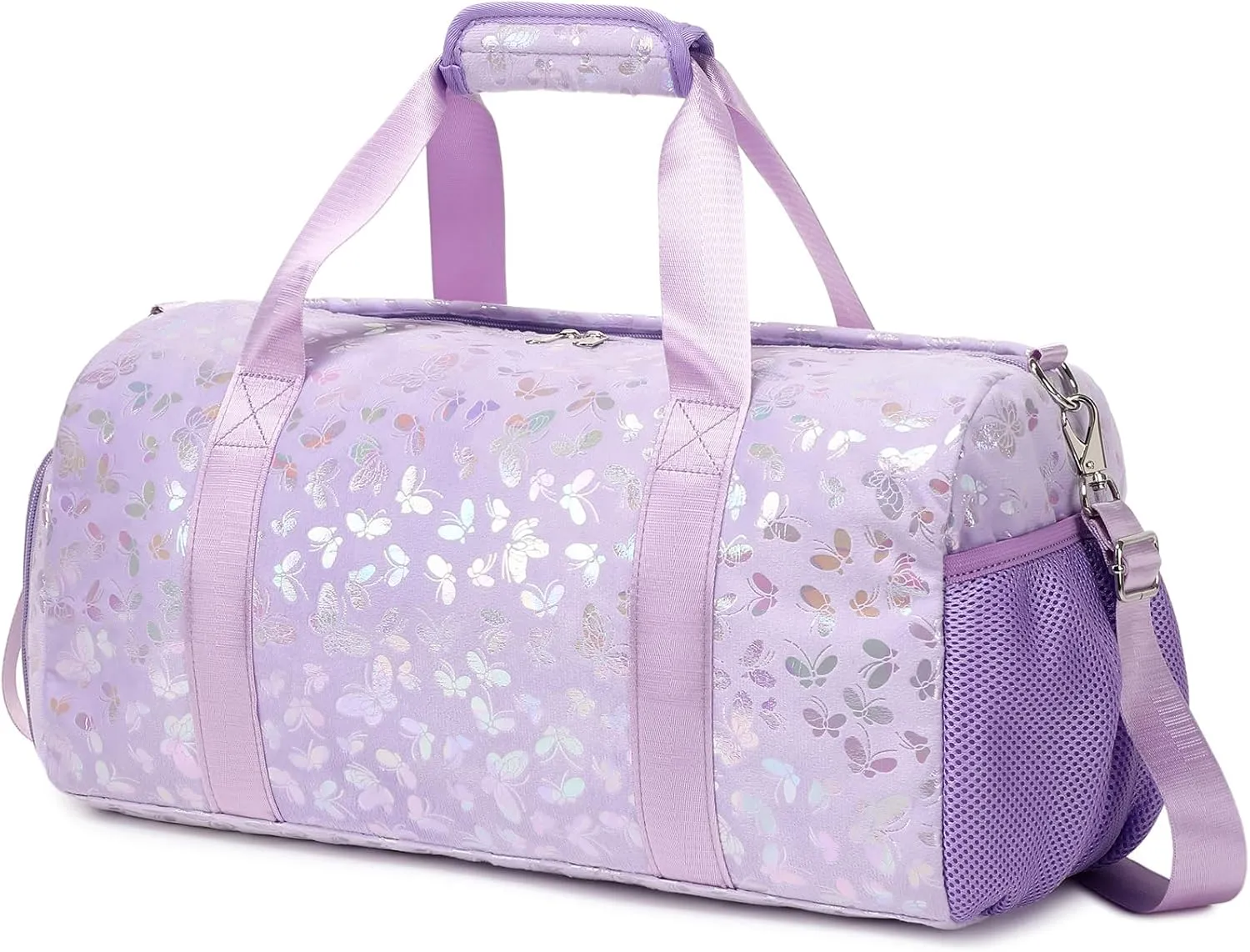 Dance Bag for Girls Soft Fluffy Travel Duffel Bag for Girls Sports Gym Bag Ballet Bag Water Resistant Overnight Sleepover Bags with Shoes Compartment