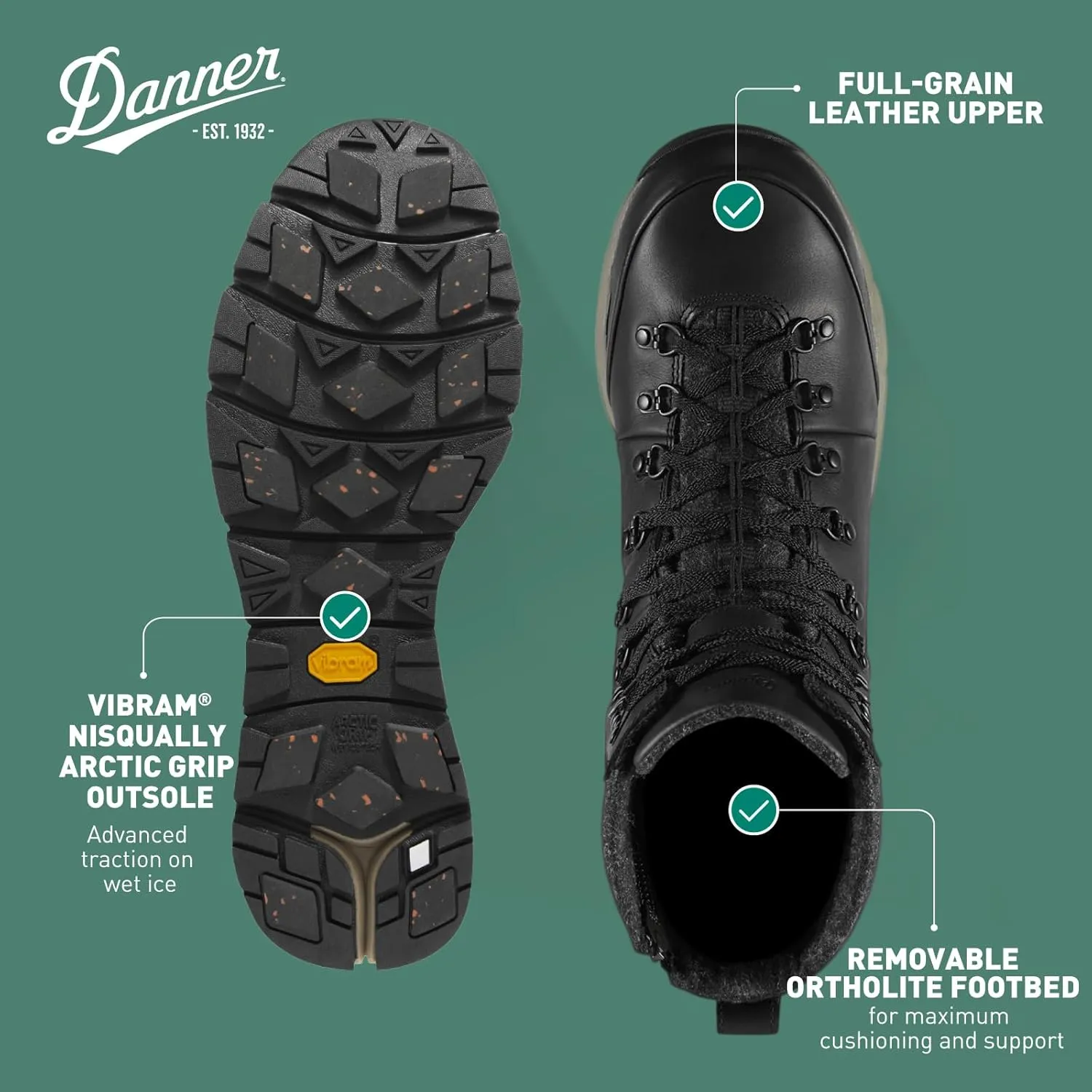 Danner Men's Arctic 600 Side-Zip 7'' 200G Waterproof Hiking Boot