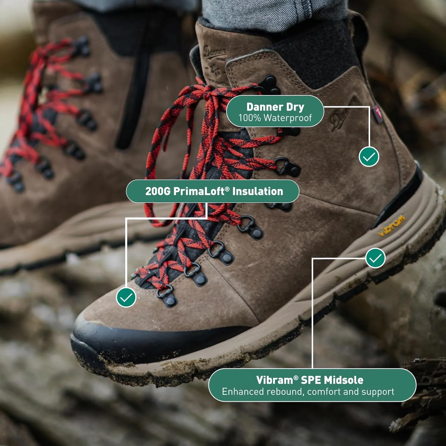 Danner Men's Arctic 600 Side-Zip 7'' 200G Waterproof Hiking Boot