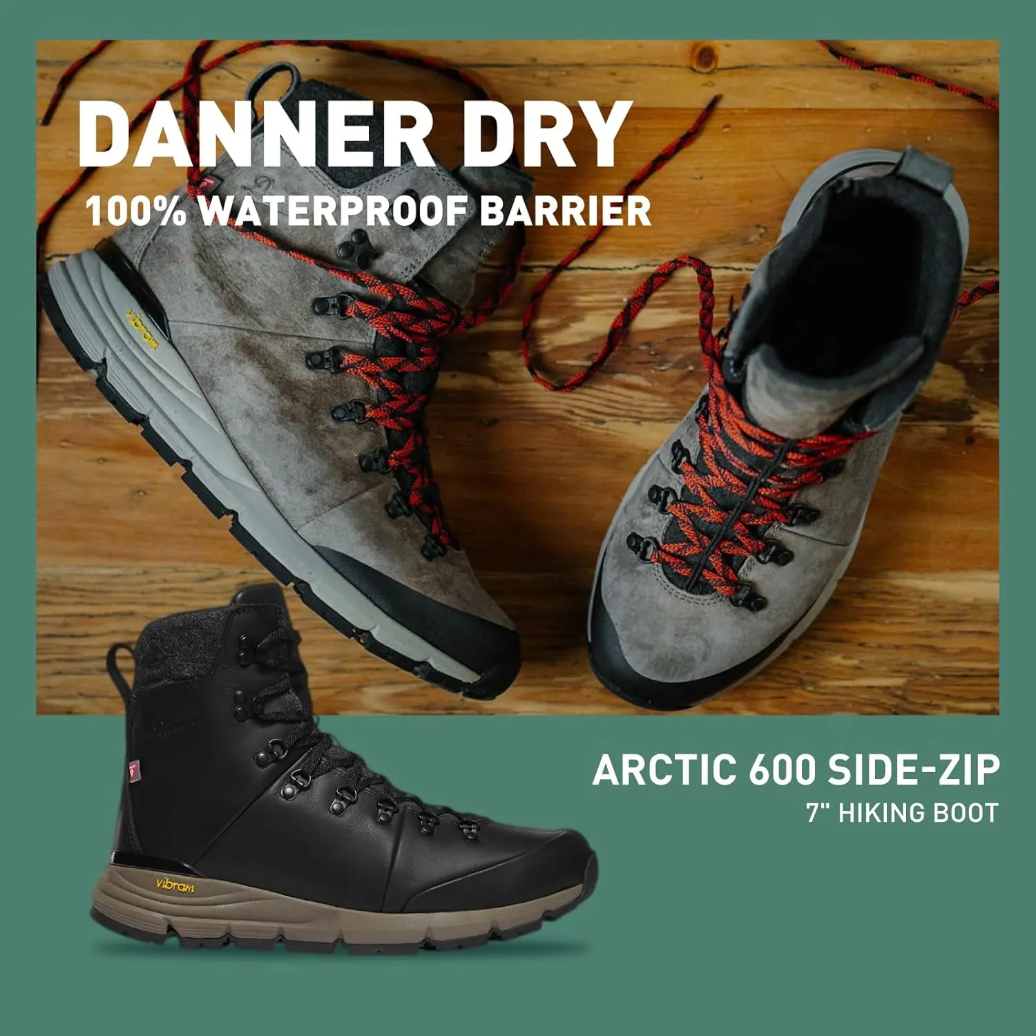 Danner Men's Arctic 600 Side-Zip 7'' 200G Waterproof Hiking Boot
