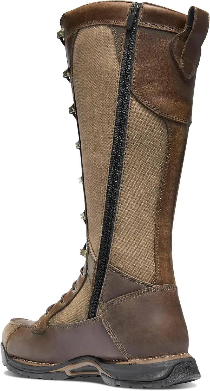 Danner Sharptail 17" Side-Zip Waterproof Snake Boots for Men - Full-Grain Leather and Nylon with 360° Snake Guard, Comfort Footbed & Traction Outsole