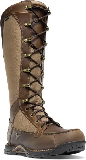 Danner Sharptail 17" Side-Zip Waterproof Snake Boots for Men - Full-Grain Leather and Nylon with 360° Snake Guard, Comfort Footbed & Traction Outsole